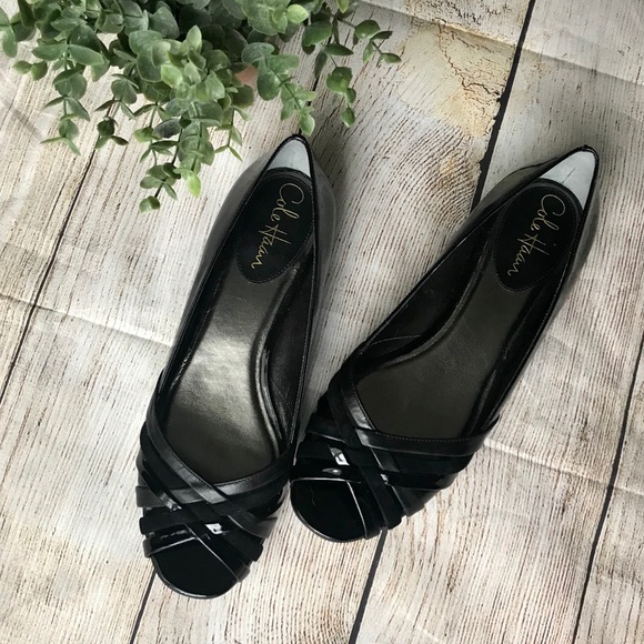 Cole Haan Shoes - Cole Haan ‘Nike Air’ Patent Leather Peep Toe Flats